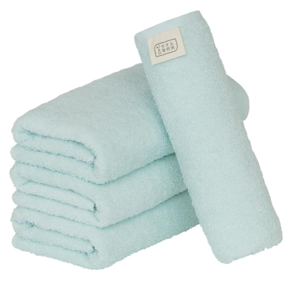 Towel Laboratory Reason for Large Face Light Whitish Set of Easy To JapanTechnology [The Lightness] #006 Towel, Green, Green, 4, Quick-Drying, Thin,