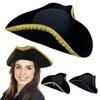 Stage Performance Cosplay Pirate Hat Dress Up Adult Tricorn Hat Captain Hat  Photography Props