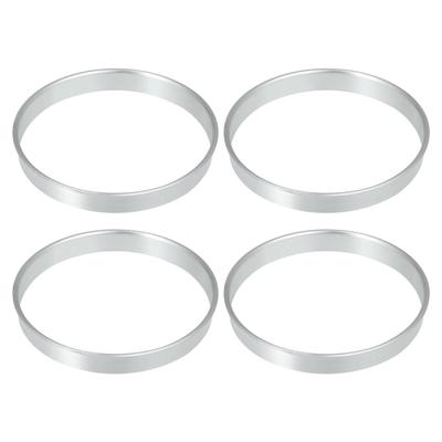 ACROPIX Universal Silver Tone Car Hub Centric Rings, 73.1mm-71.6mm, 4 Pieces