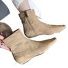 2025 Autumn and Winter New Small Square Martin Boots Versatile Thick Heel Simple Velvet Thin Boots Women's Suede French