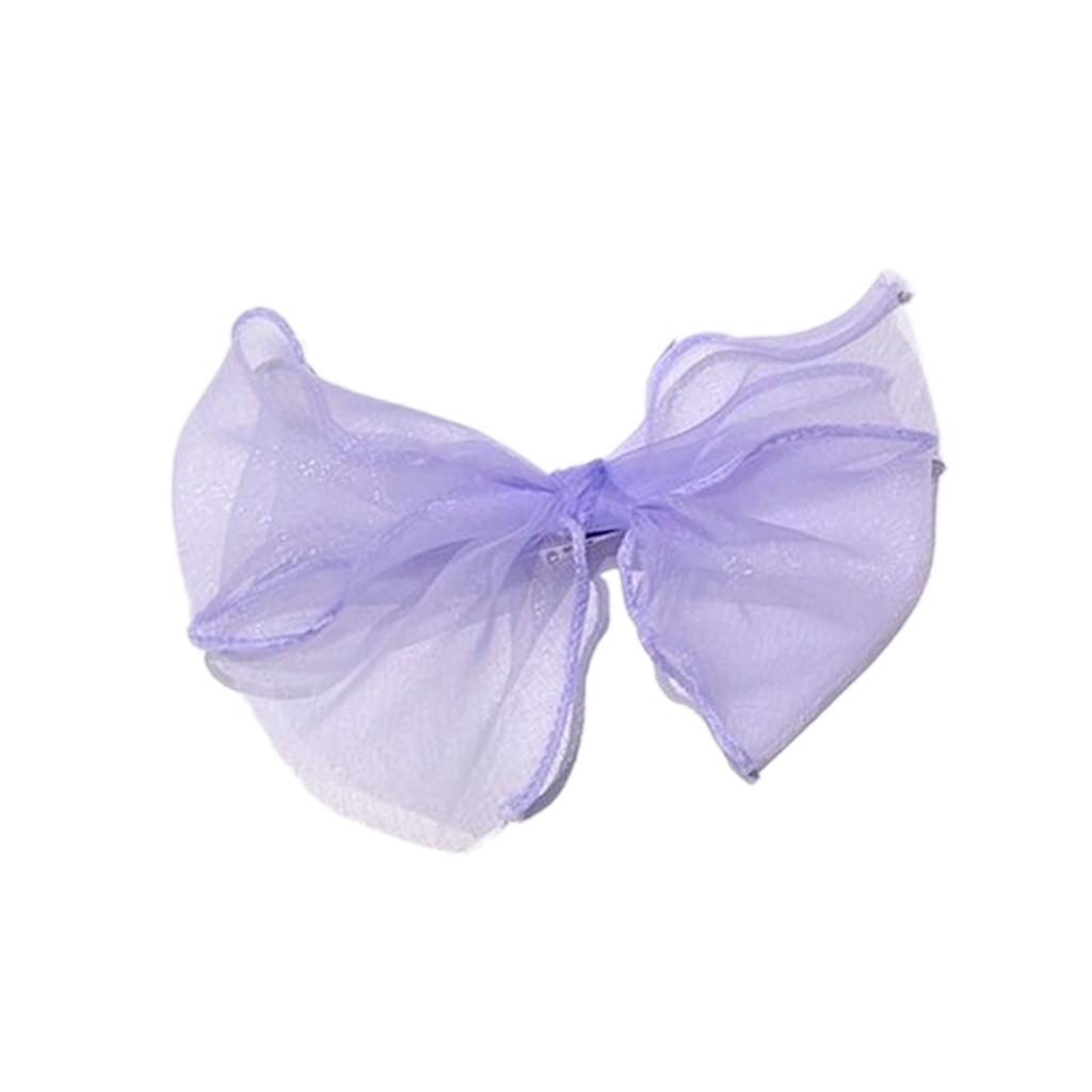 Sweet Ribbon Bowknot Hair Clip for Women Girls Handmade Bow Hairpin Hair Barrettes Mesh Yarn Headwear Hair Accessories