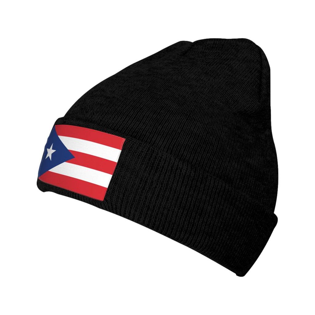 Puerto Rico Flag Unisex Adult Knit Beanie For Unisex Women Warm Snug Hat Cap Knitted Hat