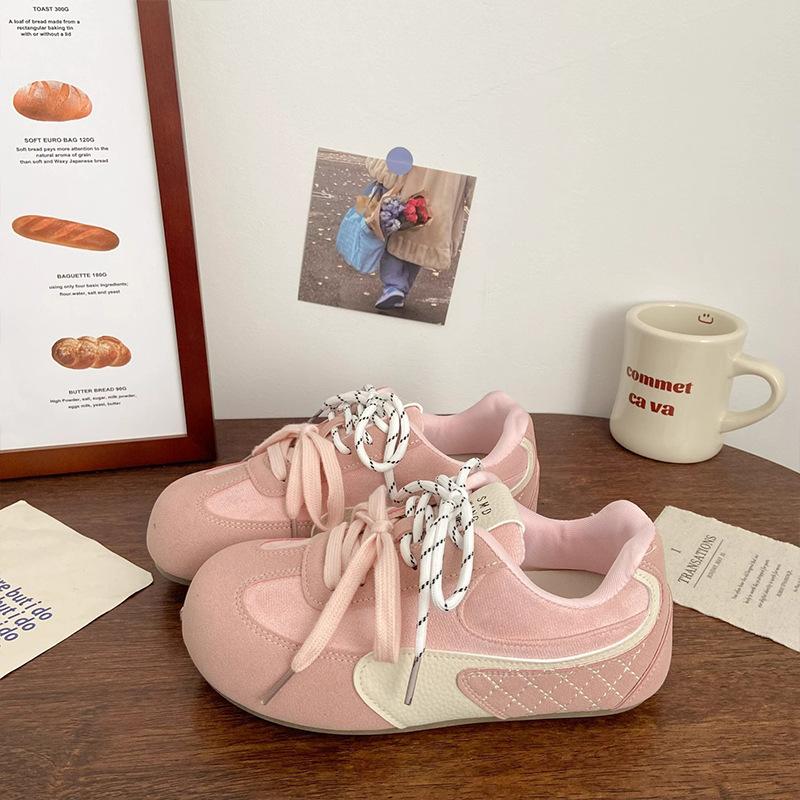 Fashion Women's Sneakers 2025 Spring Summer New Round Toe Comfortable Non Slip Casual Shoes Lightweight Fashion Cross Tied Outdoor Flats