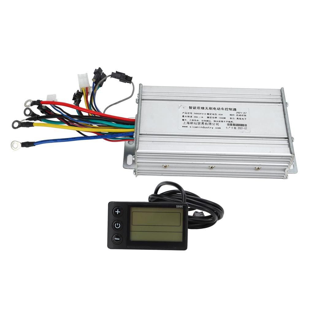 48V 1500W Electric Bike Motor Controller LCD Panel Kit Bike Conversion Brushless Motor Controller