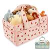Baby Diaper Caddy Bag Portable Nappy Caddy Storage Basket with Handle Multi Compartment Nursery Storage Basket for Newborn