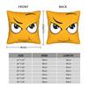 Cartoon Face Meme With Eyes And Eyebrows Pillow Case Retro Trendy Pillow Cover Design Pillowcases For Living Room Chair