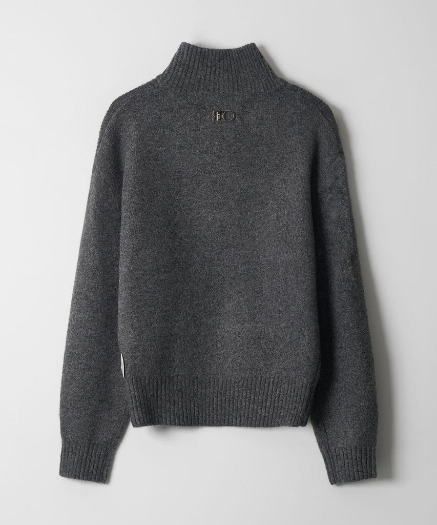 DTHIRTYONE Half-Zip Turtleneck Sweater (Grey)