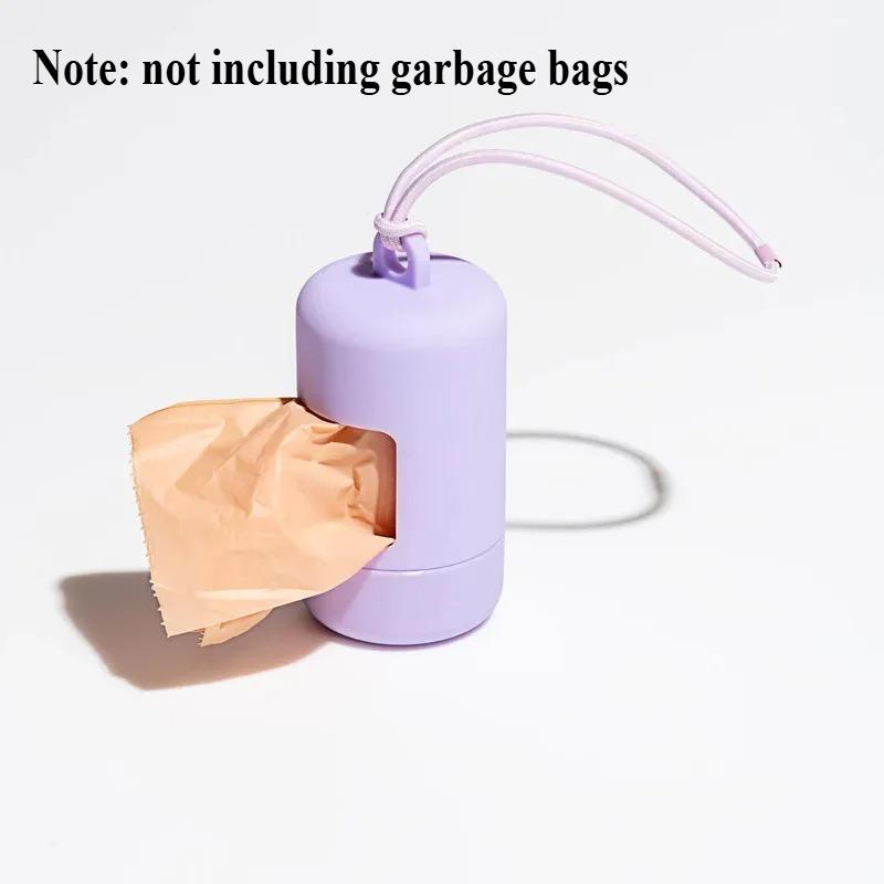 

New Dog Poop Bags Dispenser Carrier Portable Pet Waste Bag Dispenser Stylish Dog Plastic Garbage Holder Pet Cleaning Supplies 2pcs фиолетовый