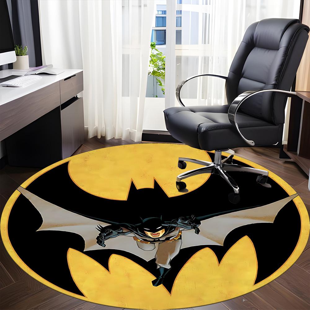1pc Batman Office Round Area Rug, Under Office Chairs Bedroom Living Room Home Decor, Room Deco, Available in Various Sizes