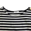 Made in Japan IENA Three-Quarter Sleeve Cotton Dress L Women Knee-Length Black/White Stripes(USED)