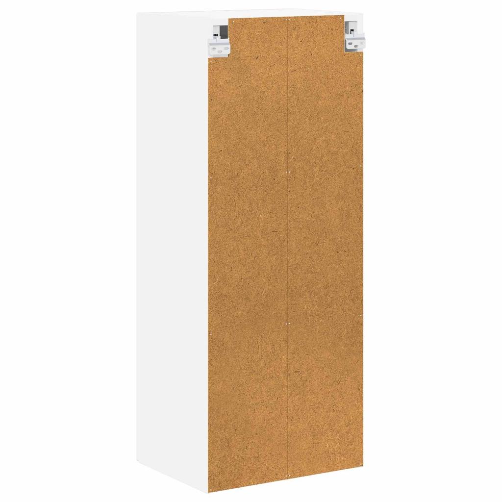 Wall Mounted Glass Cabinet LUCCA High Gloss White 40 x 31 x 100 cm