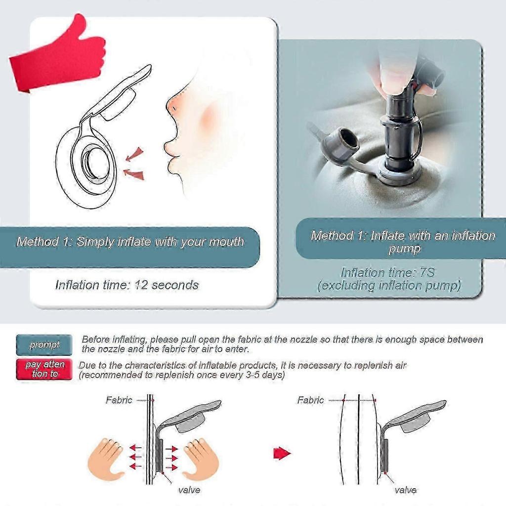 Donut Seat Cushion for Tailbone Pain Relief, Inflatable Memory Foam Coccyx Pillow