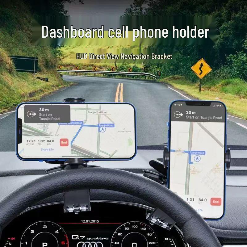 2025 Armaturenbrett Handyhalter mit Kennzeichennummer für Auto-Navigation - Multifunktionale Halterung