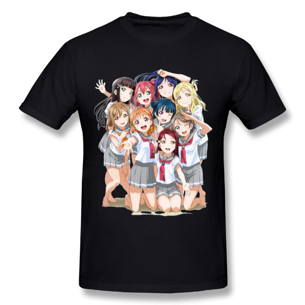 Cute Anime Man Aqours Love Live Sunshine T Shirt Lovelive Comfortable Print Tshirt Tee Shirts Leisure Oneck Tshirt