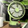 Ventilatore Portatile da Campeggio 1200mAh Ricaricabile con Gancio Appeso Piccolo Ventilatore da Soffitto per Tenda Camper Letto Auto