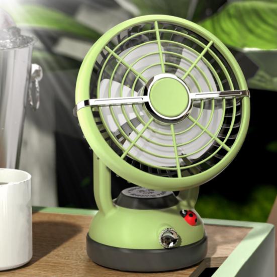 Ventilatore Portatile da Campeggio 1200mAh Ricaricabile con Gancio Appeso Piccolo Ventilatore da Soffitto per Tenda Camper Letto Auto