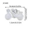 Bike Silicone Mold Bird On Bike Design Reusable Mould Non-Stick Silicone Soap Molds For Resin Casting Candle Making Soap Wax