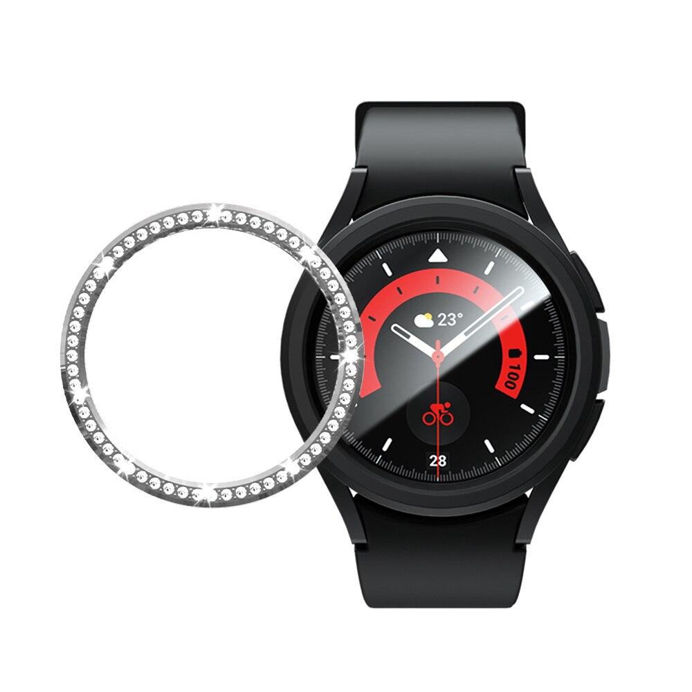 

Алмазная рамка для Samsung Galaxy Watch 6 classic 47мм 43мм Металлическая рамка Защитный край Защитный чехол для Samsung Galaxy Watch 6 Watch 6 Classic 47mm серебряный