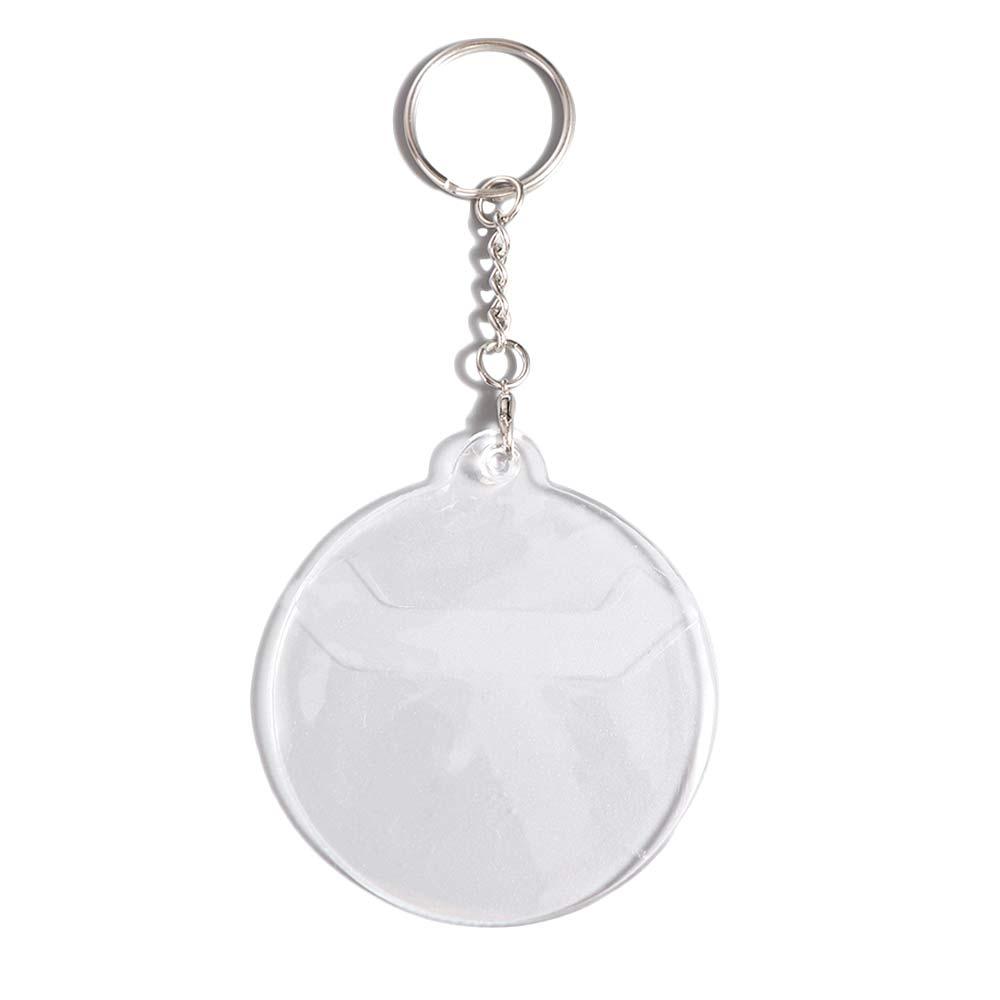 2Pcs Badge Protector Badge Display Sleeve with Keychain Badge Protective Sleeve  58/75mm Badge Pins