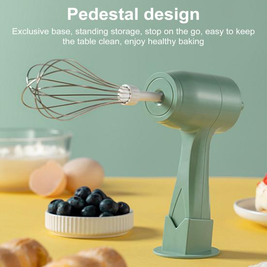 Electric Hand Mixer Cordless Rechargeable Egg Beater Handheld Egg Whisk Kitchen Tool for Baking Cooking