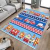 1PC Firetrucks Buildings Non-Slip Floor Carpet Compatible for Office&Living Room&Bedroom&Dining Room - Flat-Weave Machine-O377