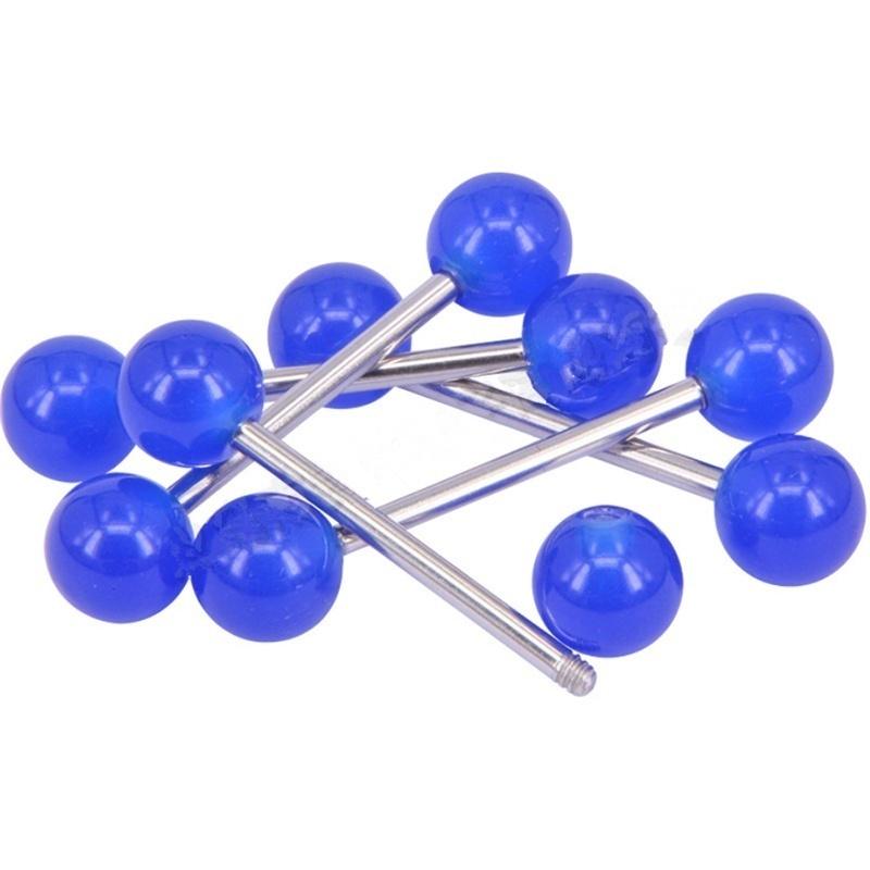 5/10 buc. Piercing la limbă cu bile strălucitoare prin inel acrilic moale pentru limba bijuterii Piercing pentru buze