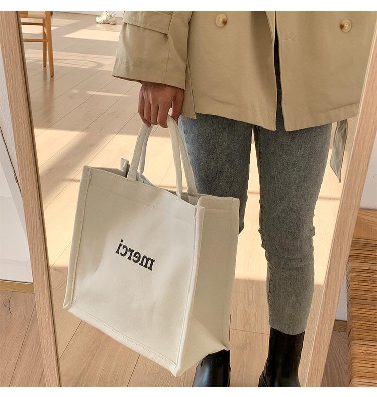 

Большая вместительная холщовая сумка для женщин 2024 года, новая модная сумка для отдыха на плечо, студенческая сумка для поездок на работу белый