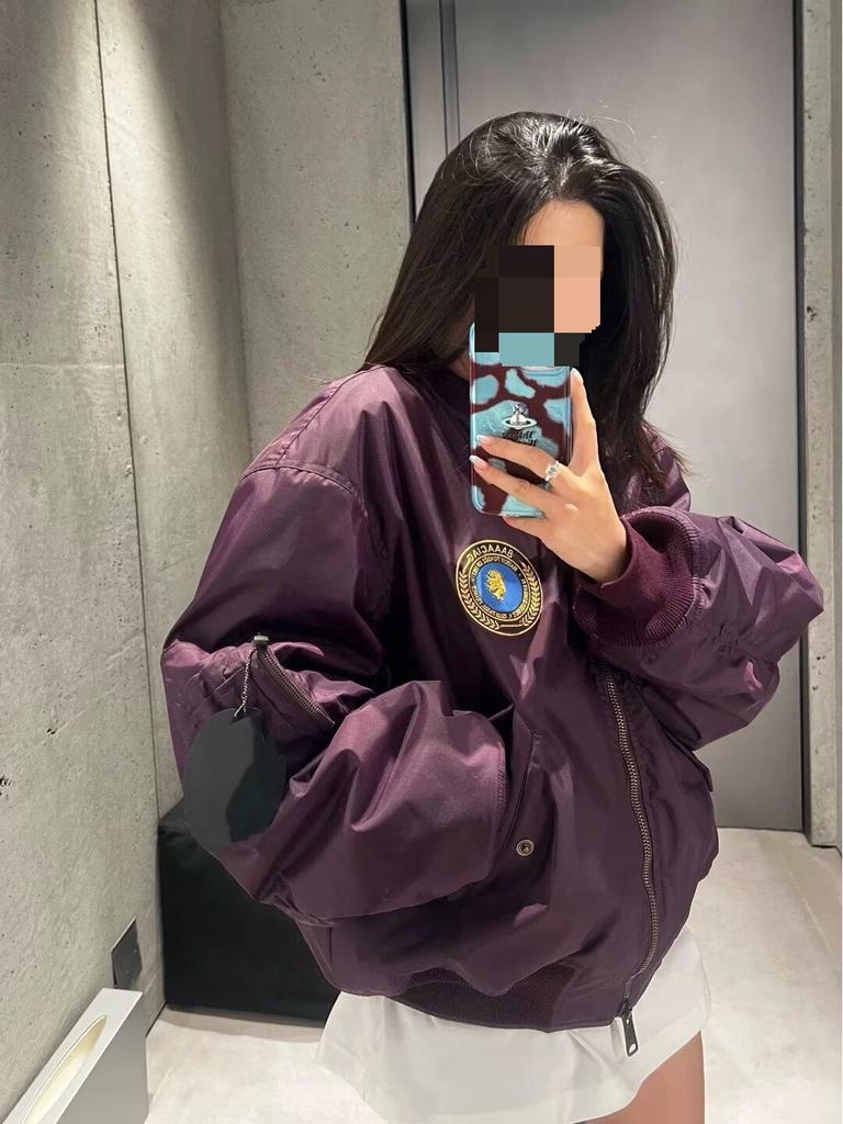 Unisex Autumn/Winter Embroidered Letter Cotton Baseball Jacket - Trendy, Loose, Thickened Outerwear