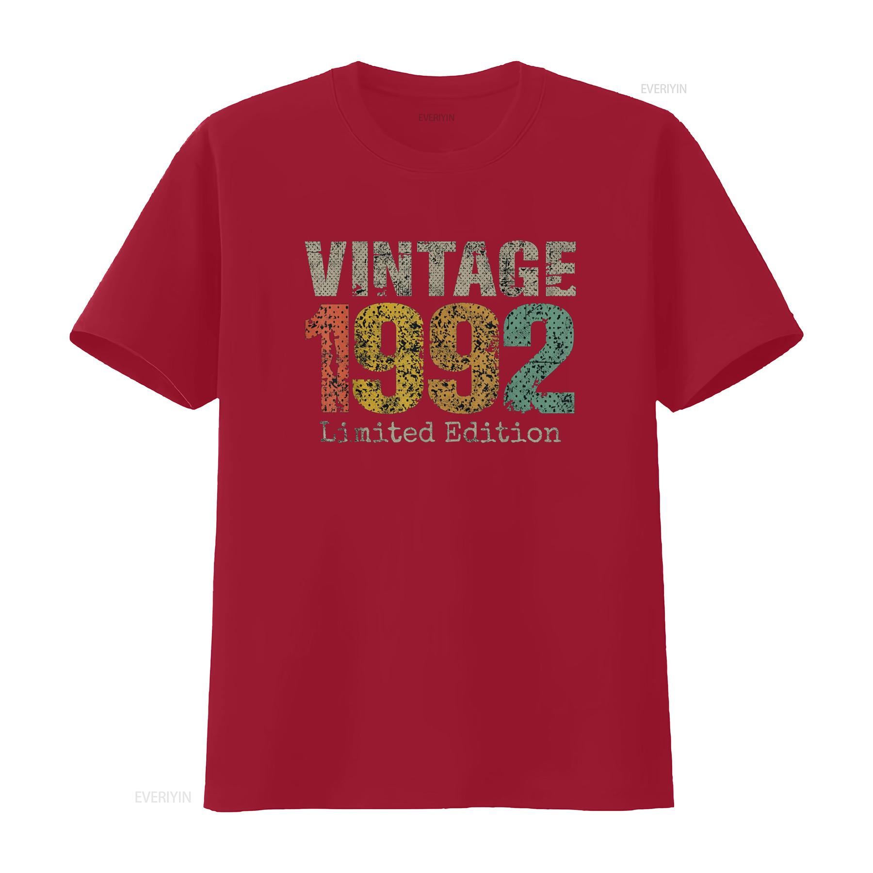 32 Year Old s Vintage 1992 Limited Edition 32nd Birthday T Shirt vintage Washed designer clothes Casual Comfortable Unisex S