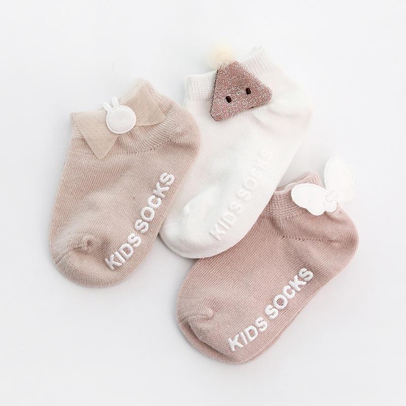 3 Paare/Los Frühling Herbst Neugeborene Babysocken Baumwolle Anti-Rutsch Babysocken für Mädchen Säugling Baby Knöchelsocken Prinzessin Stil