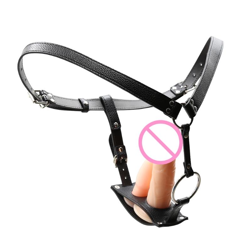 Adjustable Chastity Belt for Women Men PU Leather Bondage Waist Belt BDSM Couple Adult Sex Toy