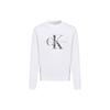 Calvin Klein Letter Logo Print Crewneck Sweatshirt Men Sweatshirt White J30J319365-YAF