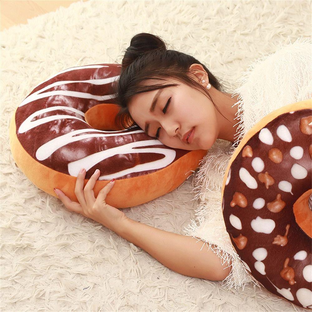 Pillow  Cover Chocolates Donut Sofa Donut Plush Toy Seat Cushion Pillow Doughnut Donut Stuffed Toys