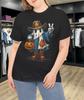 Retro Halloween Cowboy Blue Denim Ghost T-Shirt