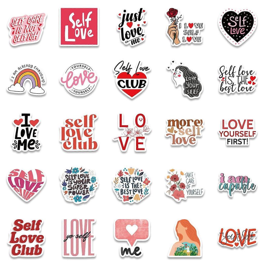 50 Pack Funny Vinyl Stickers, Personal Care Self Love Graffiti St