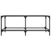 Coffee Table with Glass Top Transparent 98.5 X 50 X 40 Cm Steel