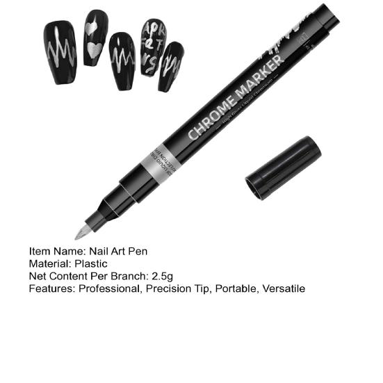 Set Penne per Nail Art per Unghie Gel Fai da Te Pennarello per Nail Art Disegno Pittura Penna Liner Punta 0,5 mm Asciugatura Rapida Kit di Strumenti per Manicure da Casa Salone