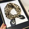 Natural Real Silk Scarf Women New Print Neck Hairband Square Shawl Neckerchief Female Hijab Poncho Bandana Headband