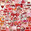 10/30/50pcs Red Cherry Downtown Cartoon Aesthetic Stickers INS Style Y2K Girl Decals DIY Stationery Luggage Graffiti Sticker Toy