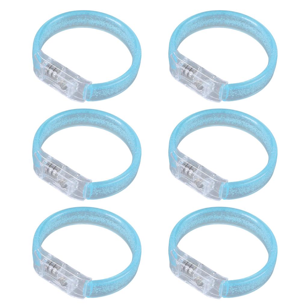 Packung mit 6 leuchtenden Armbändern für Kinderpartys Acryl LED Leuchtarmbänder Zubehör Festival Werbegeschenke Schmuck