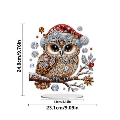 2D Flat Animal DIY Double-Sided Diamond Painting Tabletop Ornaments Kit Diamond Painting Desktop Decorations for Adults Beginner