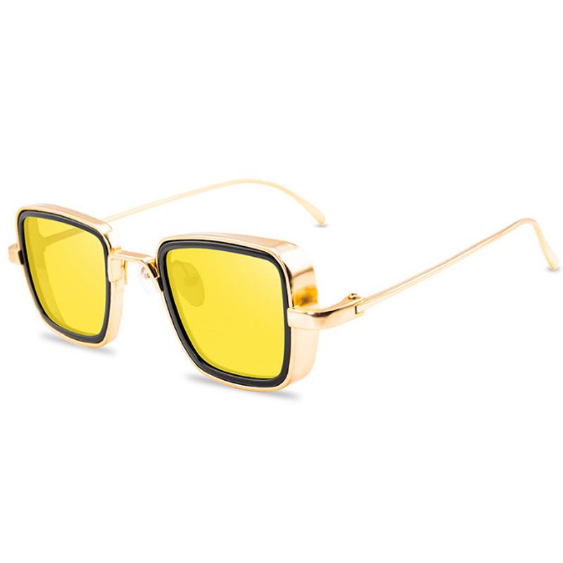 Thick Edge Metal Square Sun Glasses Women Men Trend Colorful Luxury Sunglasses Fishing Camping Female Male Eyeglasses