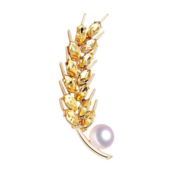 Atmospheric Gold Wheat Ear Brooch Men'S Suit Business Casual Pin Femininity Simple Accessories