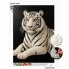 5D DIY Pearl Diamond Painting Kit White Tiger Full Drill Embroidery Mosaic Art Home Wall Decor Gift