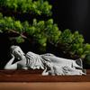 Zen Buddhist Micro Landscape Desktop Ornament with Fish Tank, Rockery, and Incense Holder.
