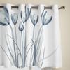 Blue Flowers Bouquet Windows Curtains for Bedroom Modern Printing Blinds Curtain For Living Room Home Decor