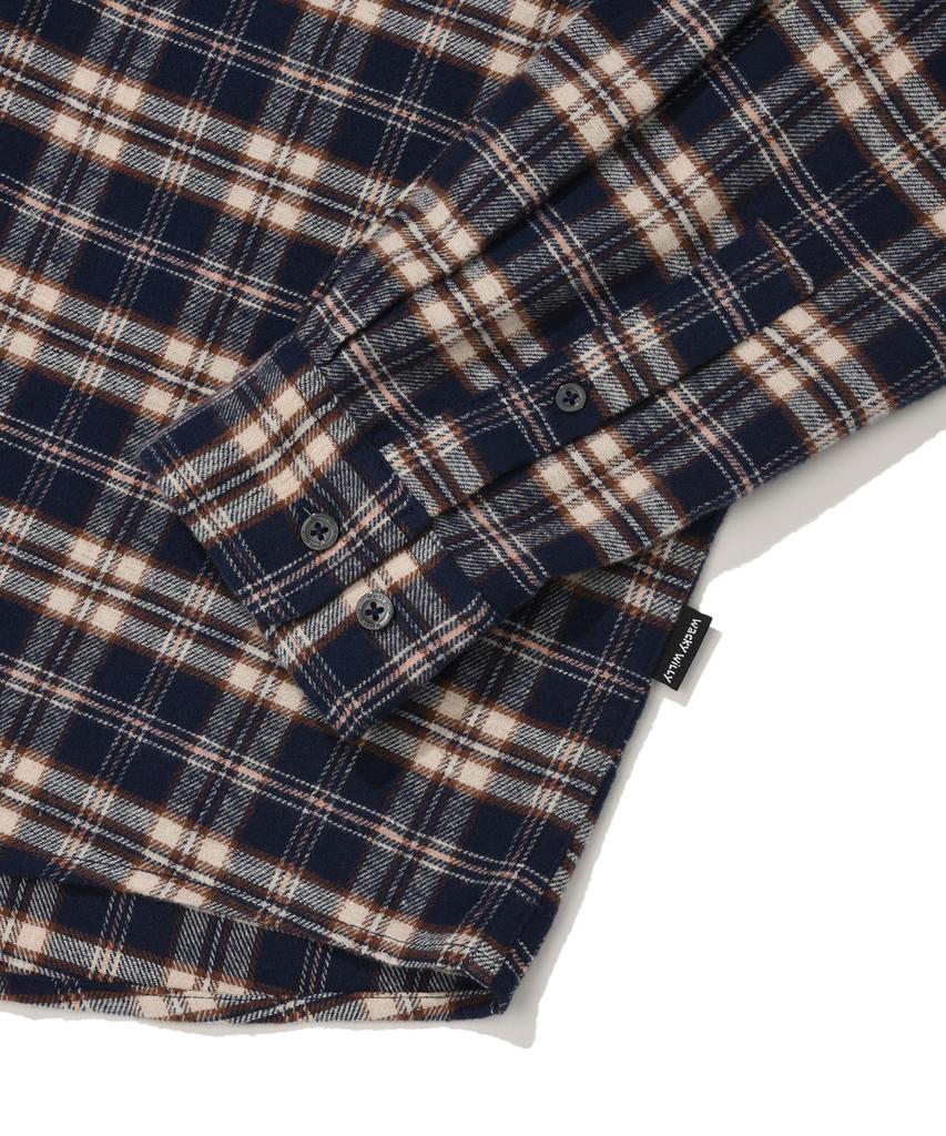 WACKY WILLY Flannel Big Check Shirt Dark Blue