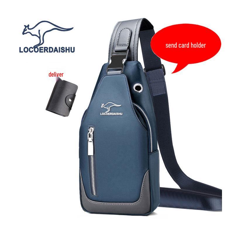 Men s Waterproof Oxford Cloth Crossbody Chest Bag - Korean Style, Trendy, Wear-Resistant, Single Shoulder Bag
