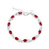 Fashion silver color red stone bracelet men and women fashion jewelry birthday jewelry