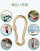 SEPWIK Carabiner, 316 Stainless Steel, Spring Hook, Multi-Function Spring Snap, Keychain, Gold